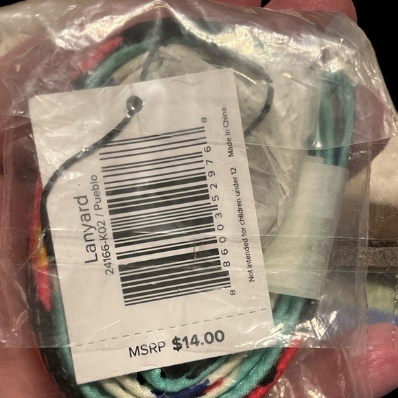 New 2 PC Vera Bradley Mint Multi-Color ID Case  and Lanyard - Picture 4 of 7